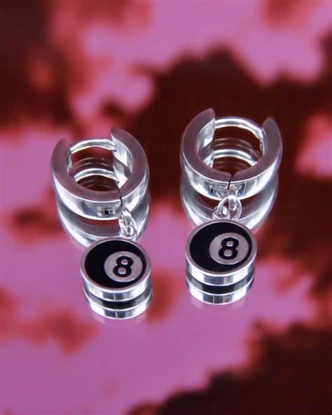 Magic 8 balp earrings